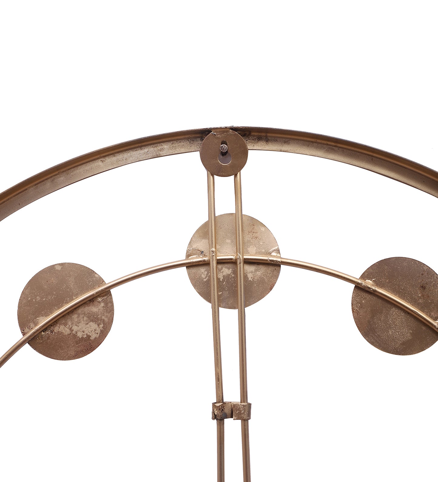 Multicolor Number Gold Frame Wall Clock