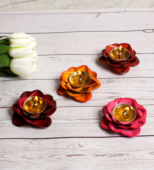 Rose Metal & Brass Dia Set of 4